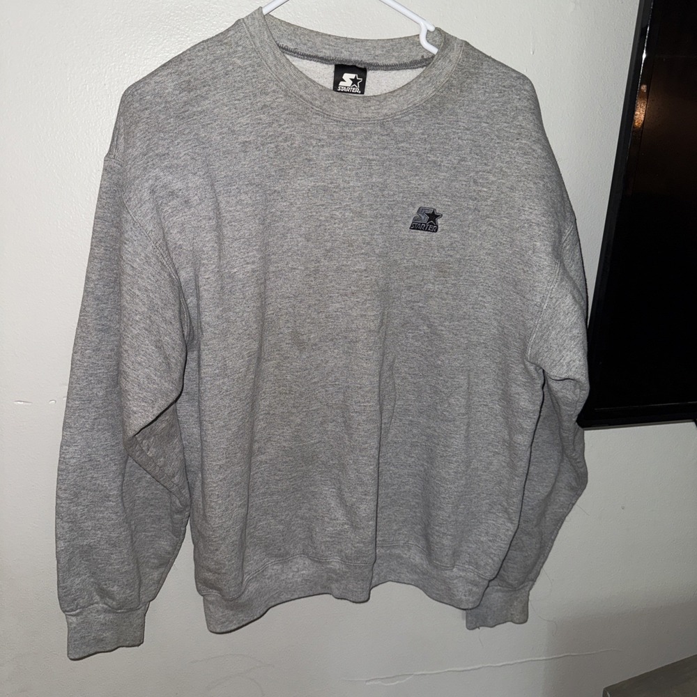 Vintage 90s‎ Starter Embroidered Blank Crewneck Sweatshirt Size Medium Y2K